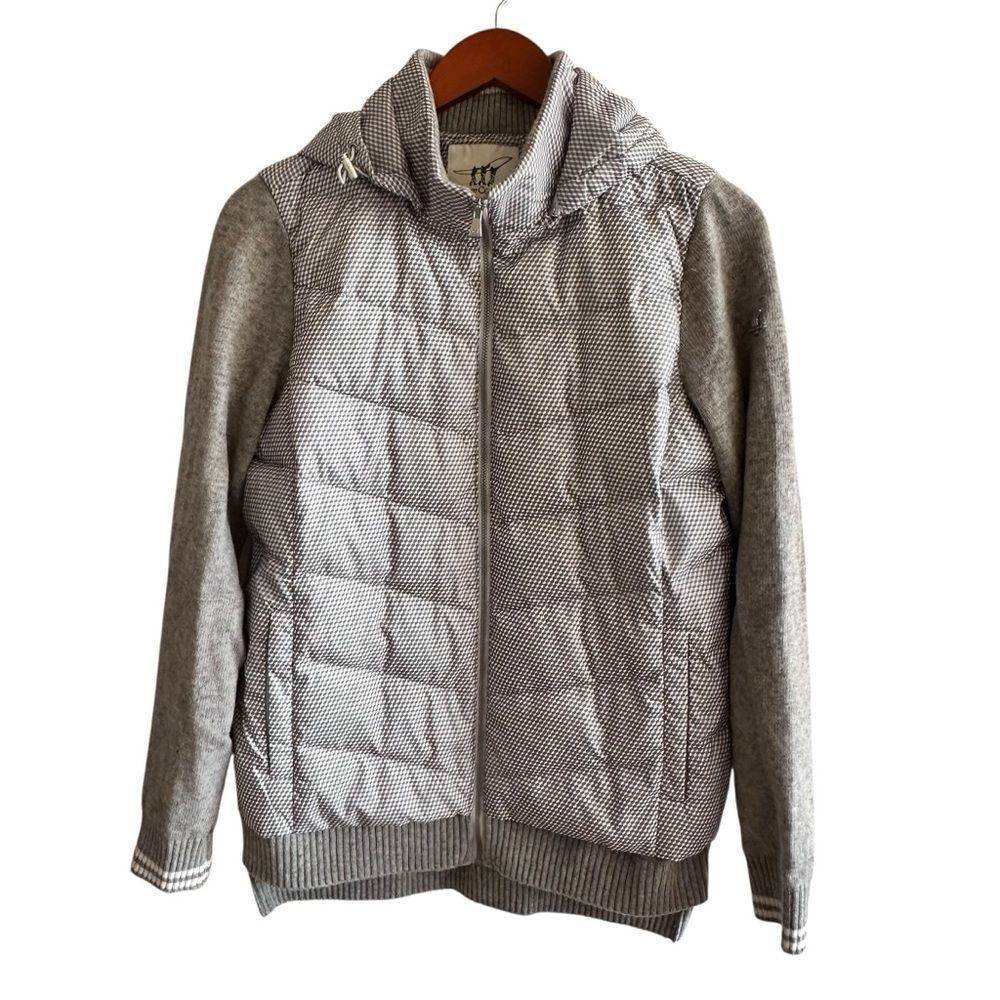 Henry Cotton's Golf ~Silver Gray Sweater Jacket~Multi function~mixed fabrication